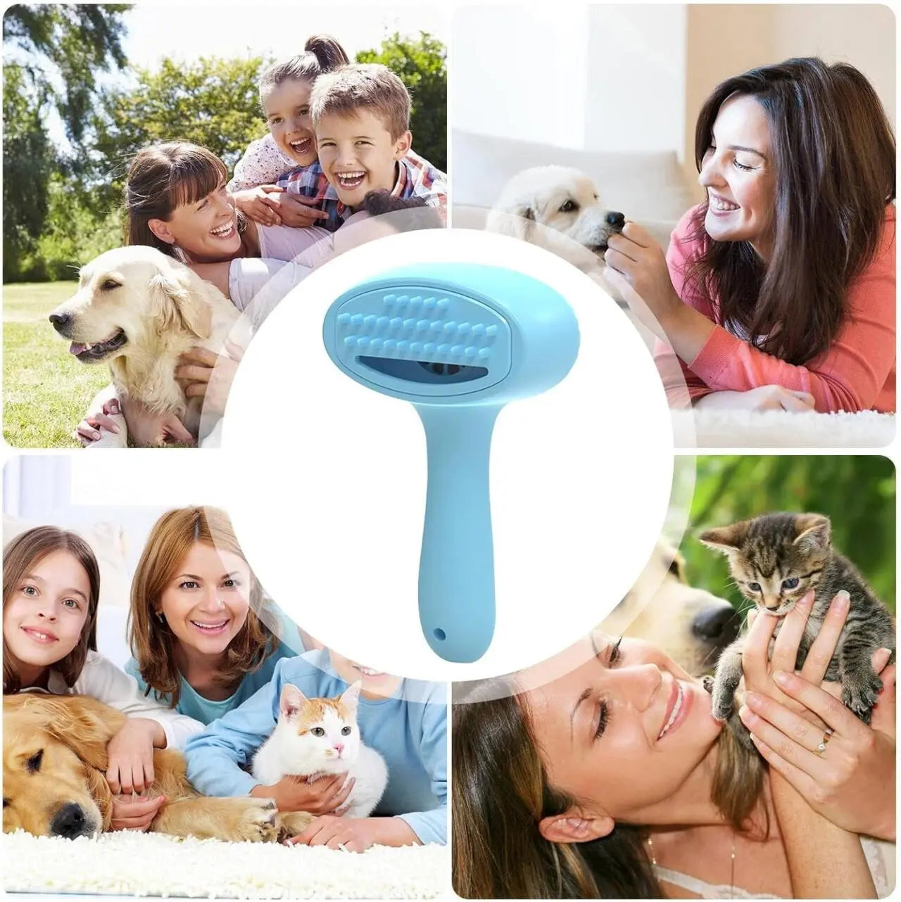Cepillo eléctrico quitapelos para mascotas – Elimina pelo y nudos sin tirones Dropea
