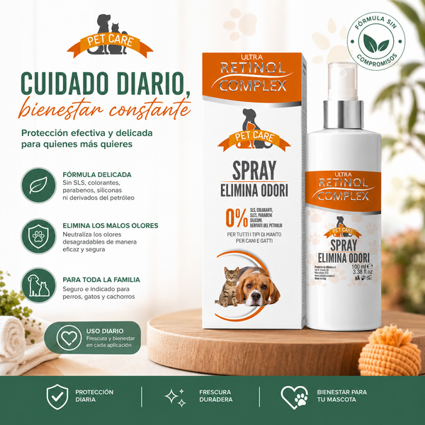 Spray Antiolores 2 en 1: Frescura Instantánea para tu Mascota y Hogar