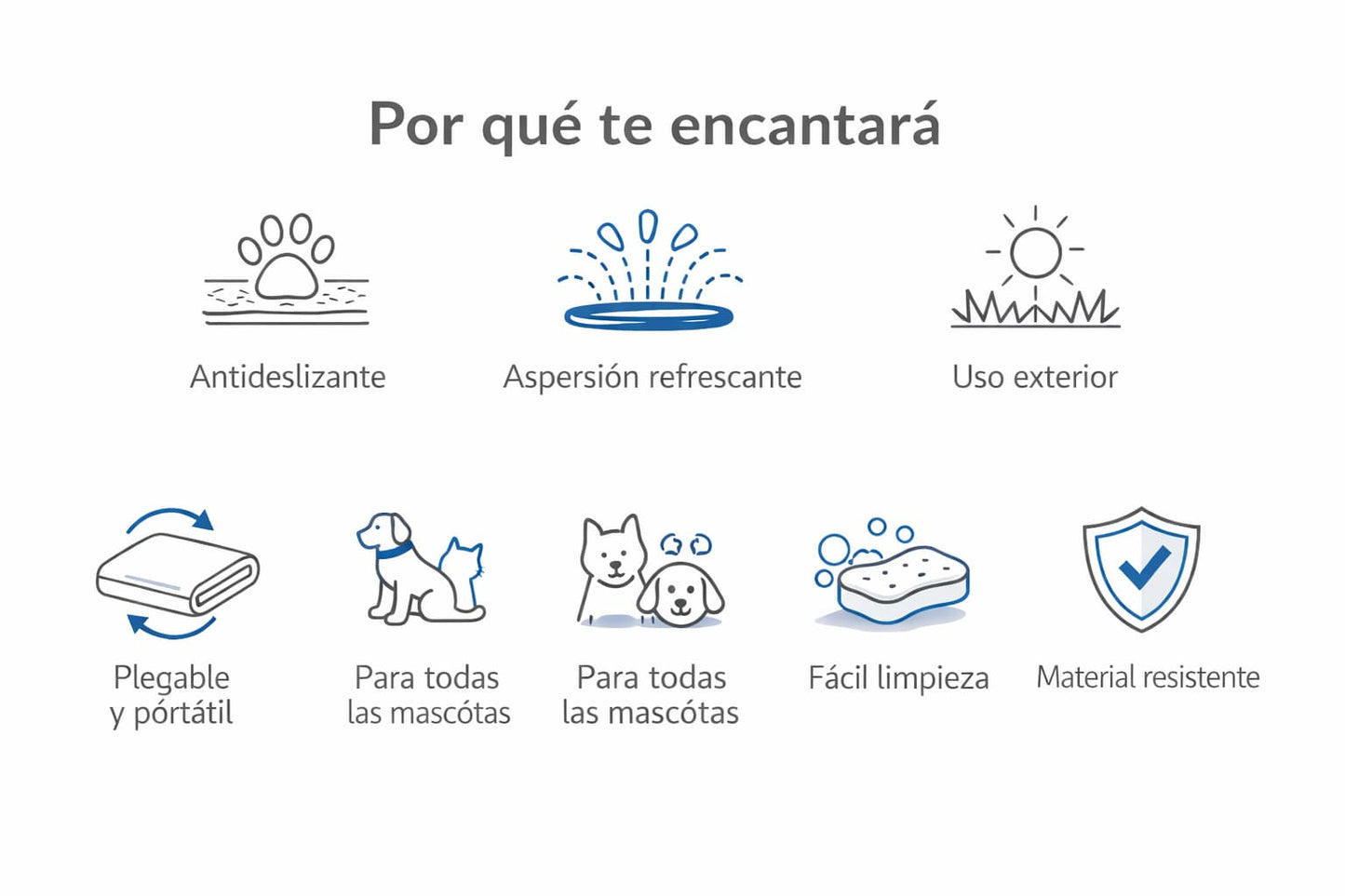 Piscina Splash para Perros 100 cm con Aspersor – Diversión Refrescante para el Verano