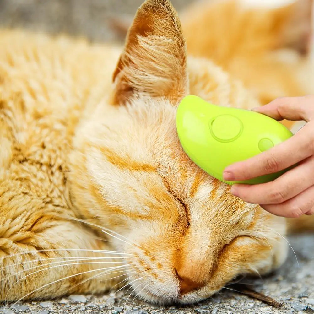 Cepillo de vapor para mascotas – Limpieza profunda y eliminación de pelo sin estrés Dropea