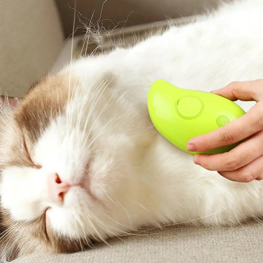 Cepillo de vapor para mascotas – Limpieza profunda y eliminación de pelo sin estrés Dropea