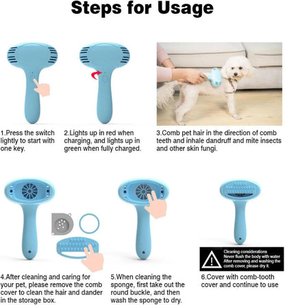 Cepillo eléctrico quitapelos para mascotas – Elimina pelo y nudos sin tirones Dropea