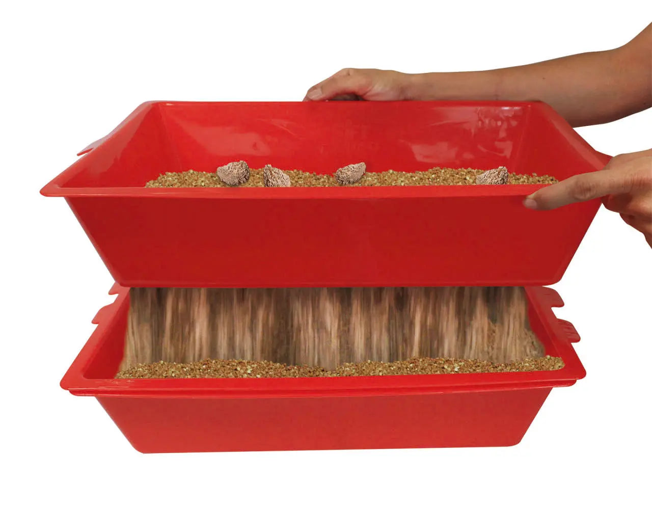 Bandeja de arena para gatos con sistema de limpieza inteligente Dropea