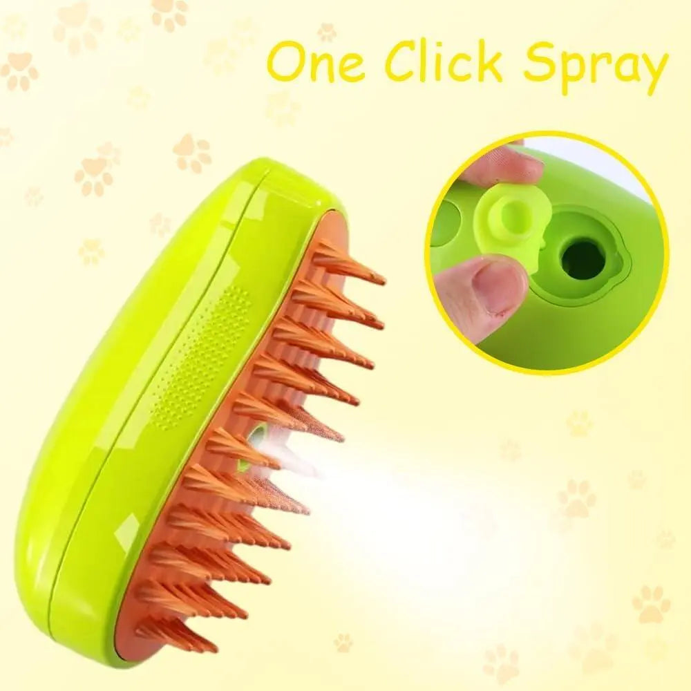 Cepillo de vapor para mascotas – Limpieza profunda y eliminación de pelo sin estrés Dropea
