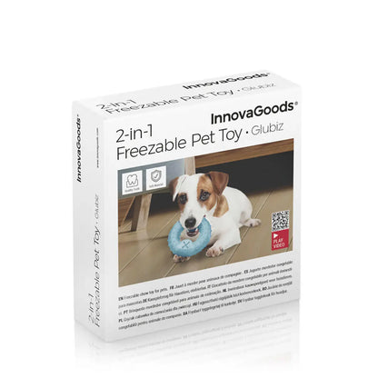 Juguete mordedor congelable para perros 2 en 1 – Refresca, entretiene y cuida sus dientes Dropea