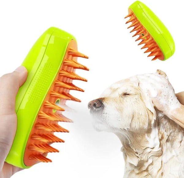 Cepillo de vapor para mascotas – Limpieza profunda y eliminación de pelo sin estrés Dropea