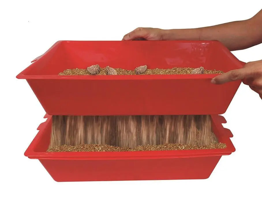 Bandeja de arena para gatos con sistema de limpieza inteligente Dropea