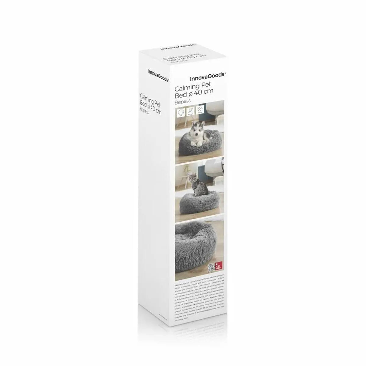 Cama antiestrés para mascotas 60 cm – Suavidad y descanso profundo Dropea