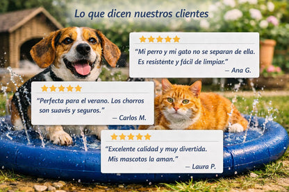 Piscina Splash para Perros 100 cm con Aspersor – Diversión Refrescante para el Verano